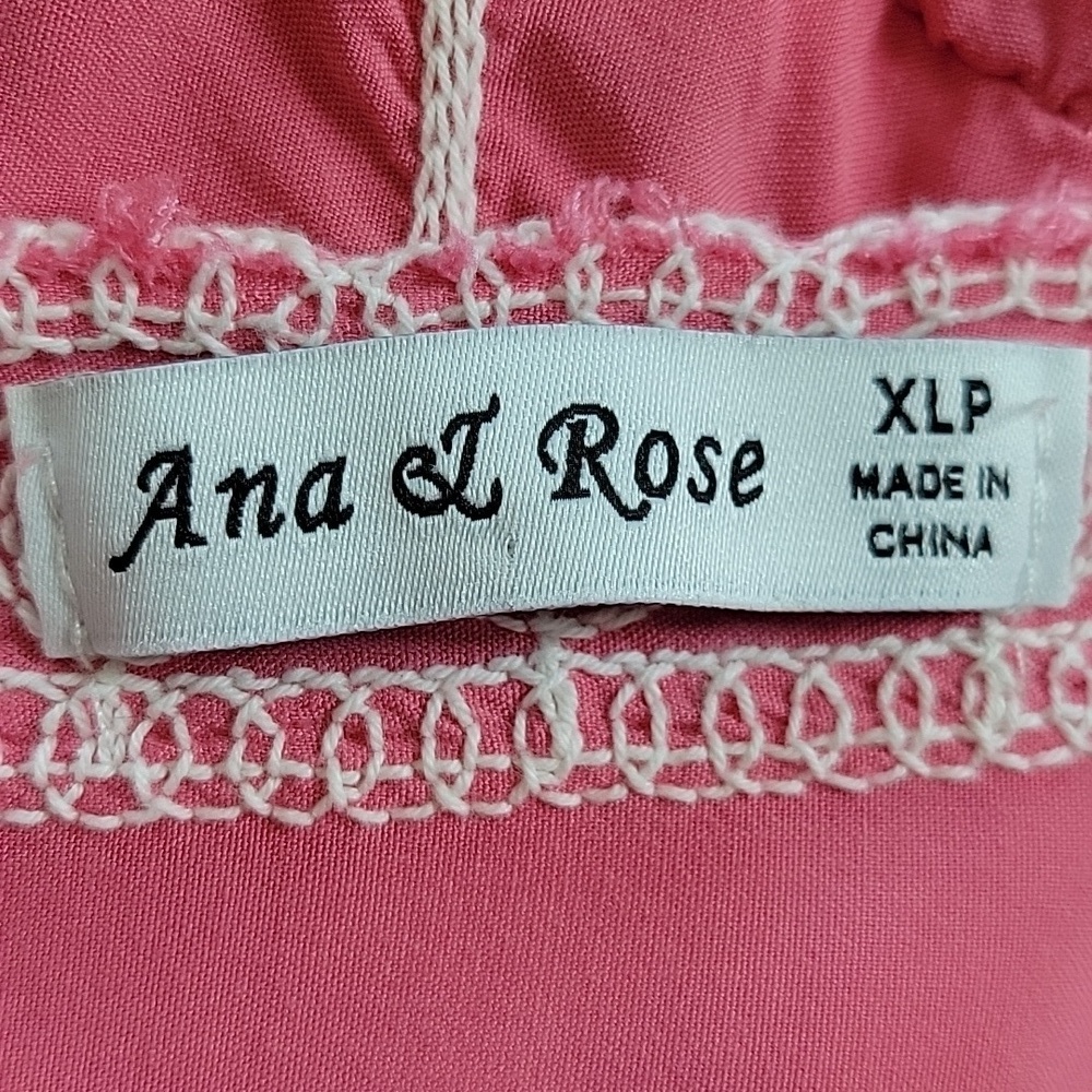 Ana & Rose Pink Embroidered Blouse Size XLP - Picture 6 of 7